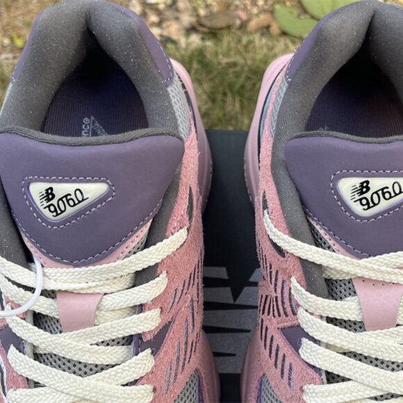New Balance 9060 Pink & Purple Suede Sneakers - Picture 11 of 12